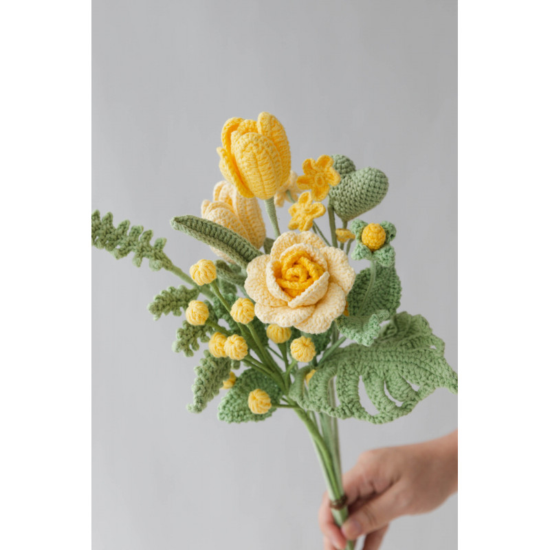 Crocheted Yellow Bouquet
