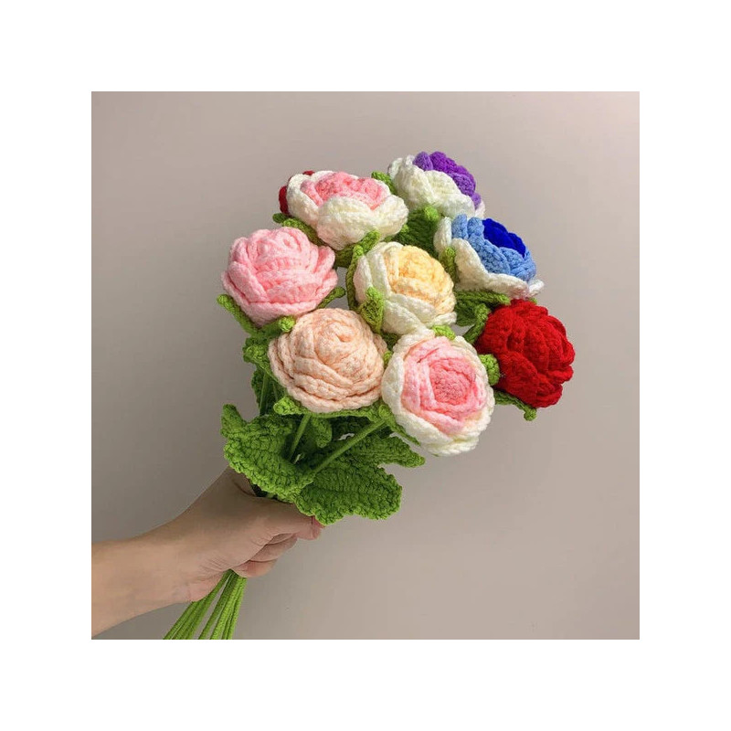 Crocheted Rose Bouquet